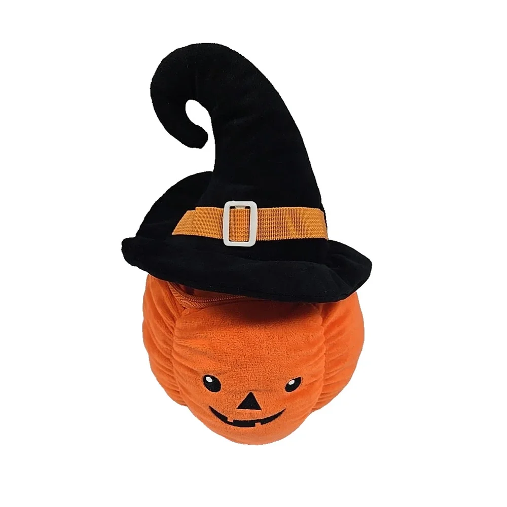 Teytoy Halloween Pumpkin with Hidden Cavity Plush Stuffed Toy 11 Inch